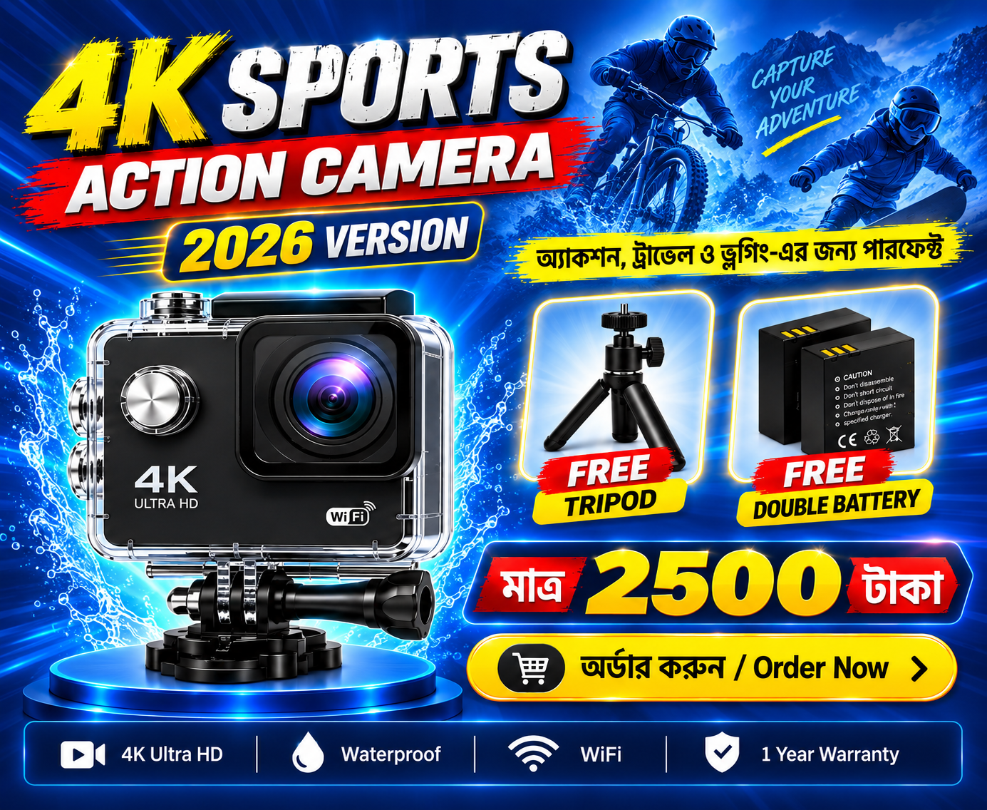 4K Sports Camera Adventure Ad