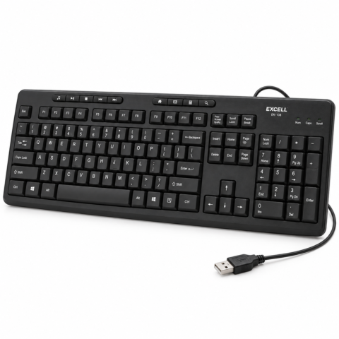 Black-EXCELL-Keyboard-with-USB-Cable